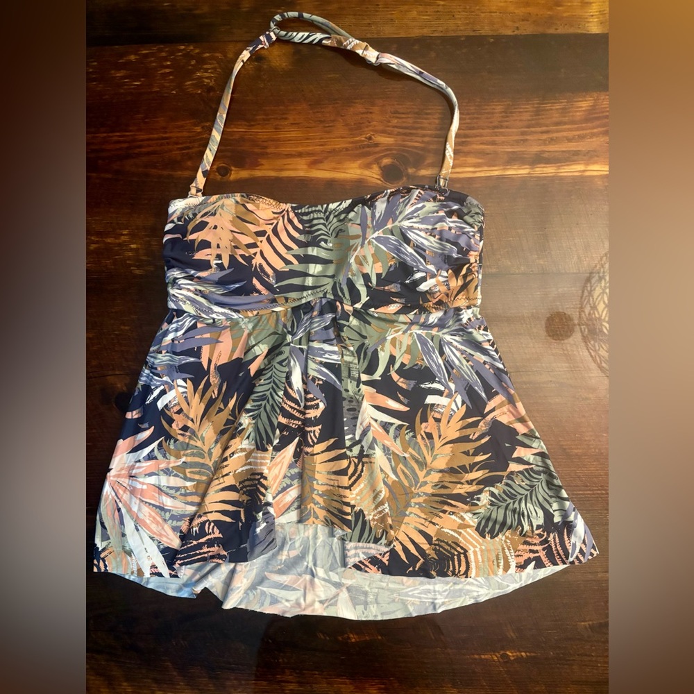 EUC Garnet Hill tropical floral tankini swim top | 4